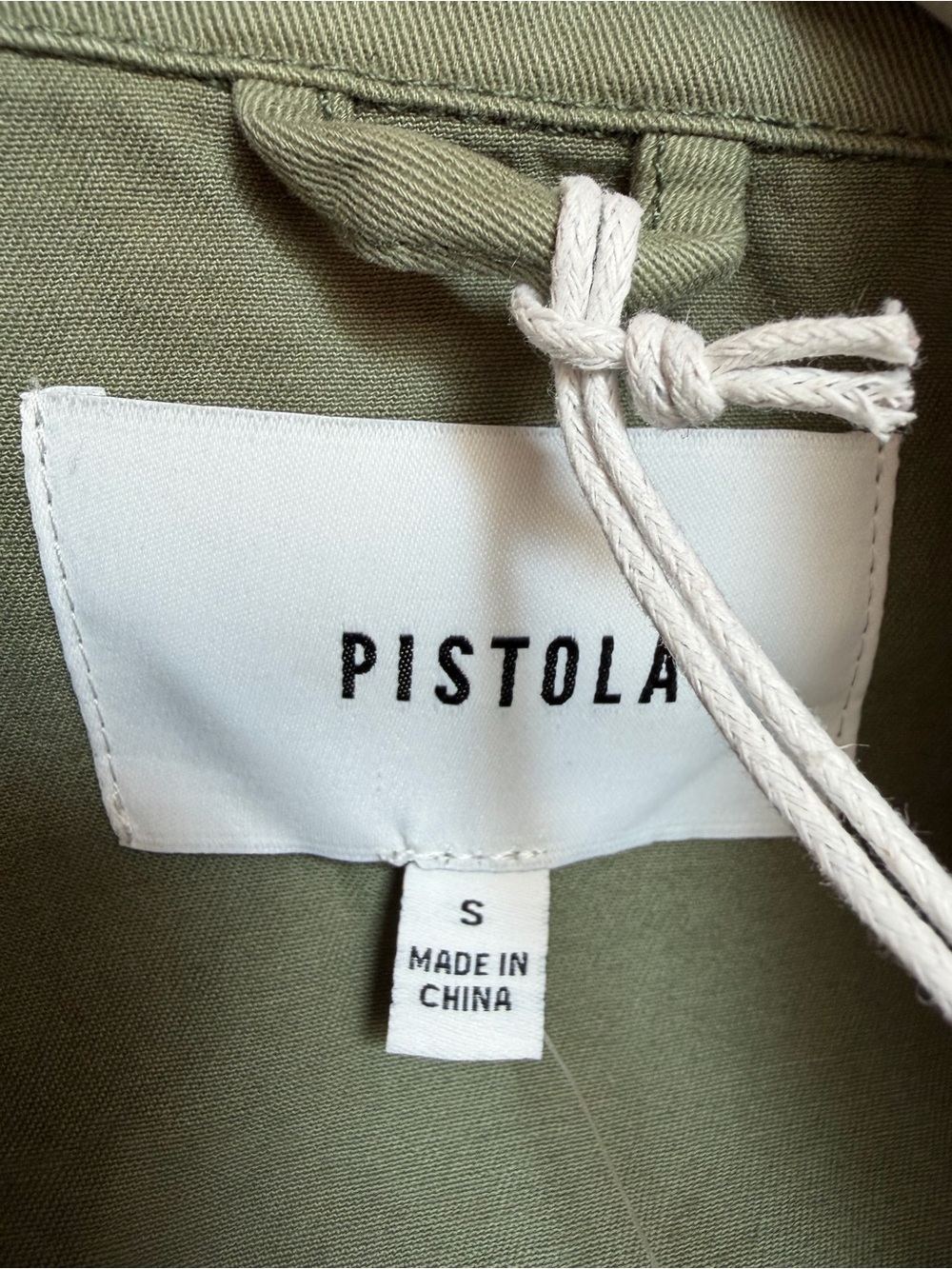 NWT Pistola Camilo Utility Jacket in Army Green with Stars Cotton Size Small - Picture 11 of 16
